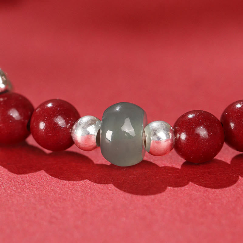 Wear FengShui Year of the Horse Cinnabar Jade Red String Blessing Bracelet
