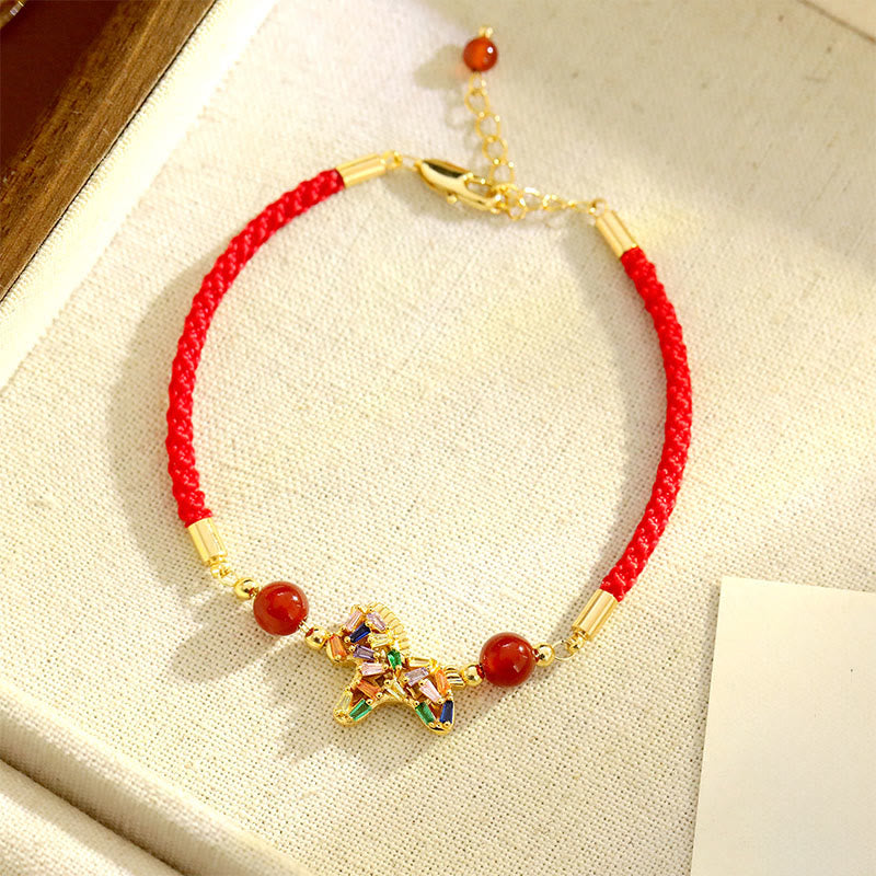 Wear FengShui Year Of The Horse Copper Red Agate Balance Bracelet