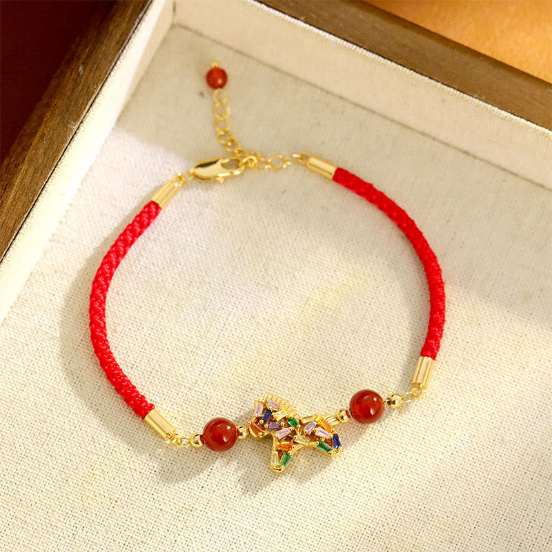 Wear FengShui Year Of The Horse Copper Red Agate Balance Bracelet