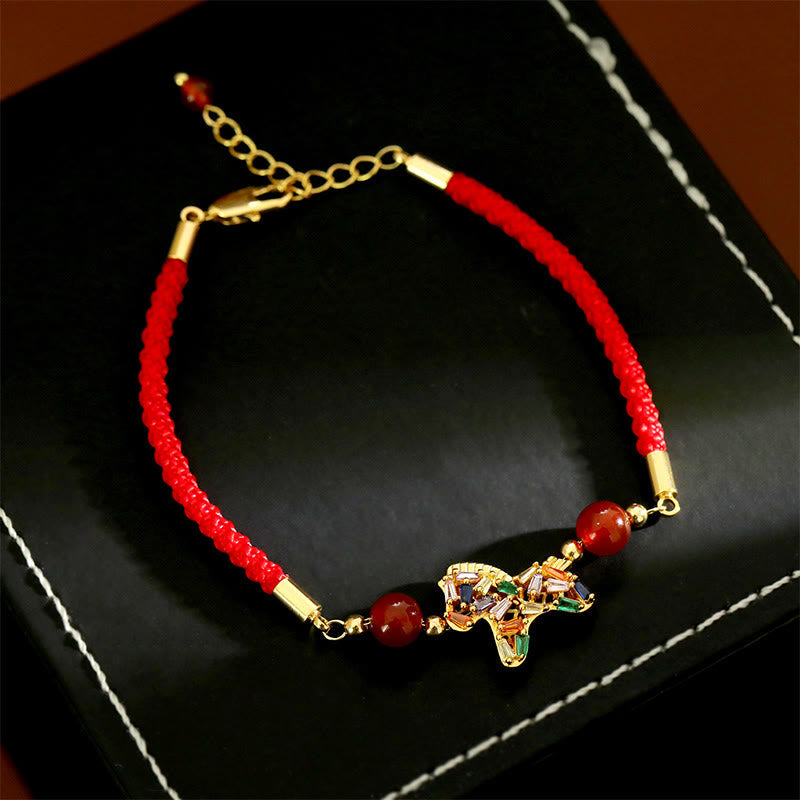Wear FengShui Year Of The Horse Copper Red Agate Balance Bracelet