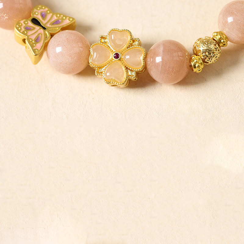 Wear FengShui Year Of The Horse South Red Agate Sun Stone Tourmaline Success Bracelet