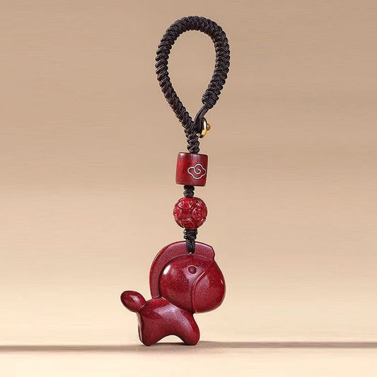 Wear FengShui Year Of The Horse Cinnabar Blessing Key Chain
