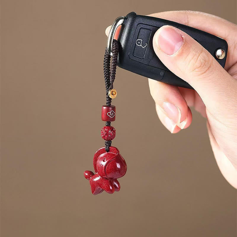Wear FengShui Year Of The Horse Cinnabar Blessing Key Chain