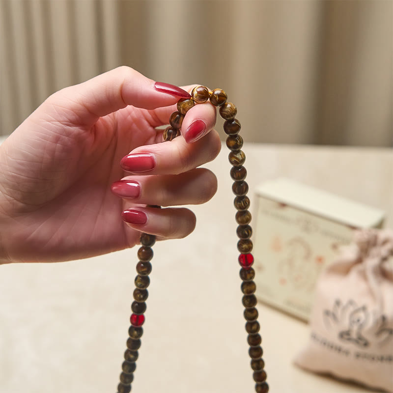 Wear FengShui 108 Beads Multicolored Amber Gourd Charm Mala