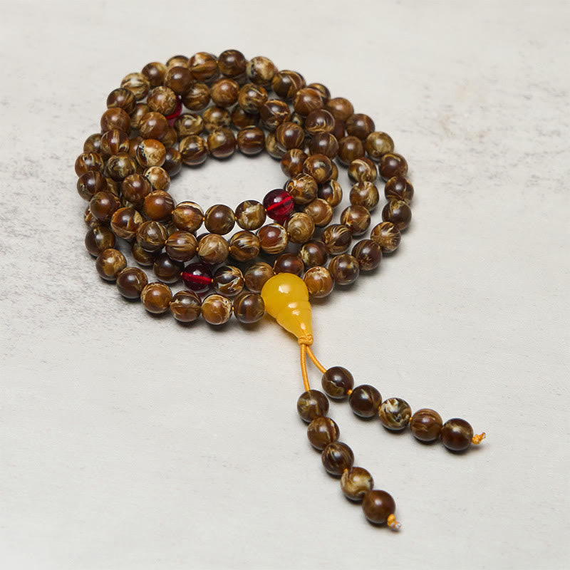 Wear FengShui 108 Beads Multicolored Amber Gourd Charm Mala