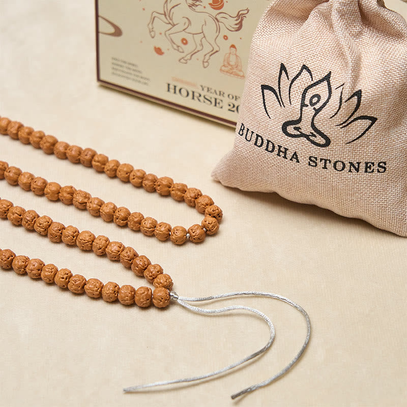 Wear FengShui Tibetan 108 Beads Bodhi Seed Wealth Auspiciousness Mala