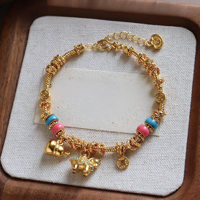 Wear FengShui Year Of The Horse Gourd Copper Coin Copper Balance Bracelet