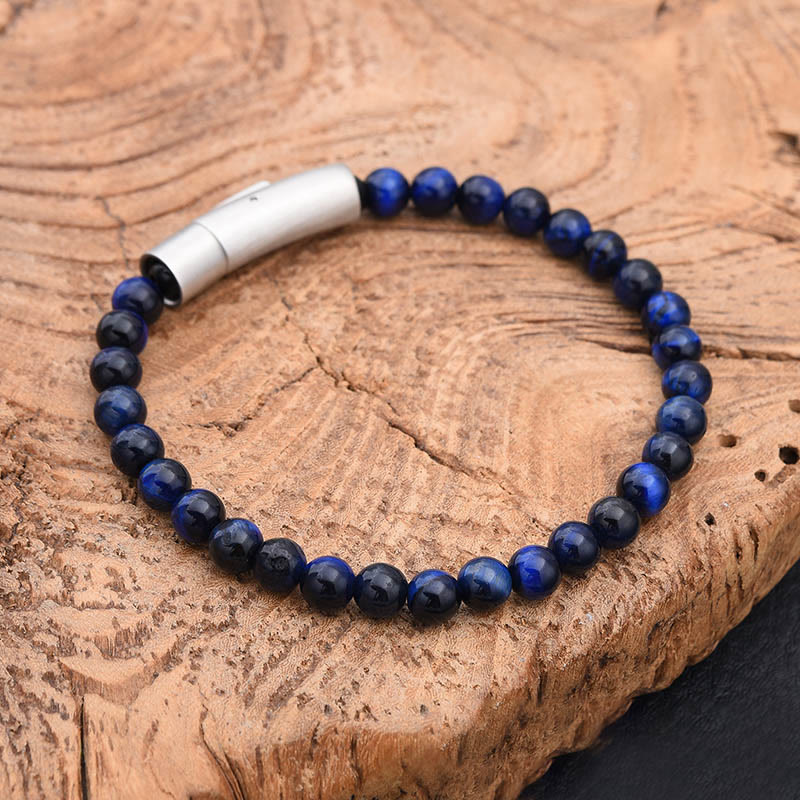 Wear FengShui Turquoise Black Glitter Stone Tiger Eye Positive Bracelet