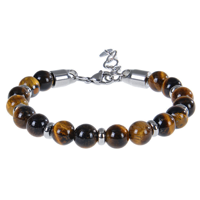 Wear FengShui Tiger Eye Various Natural Stone Beads Protection Bracelet