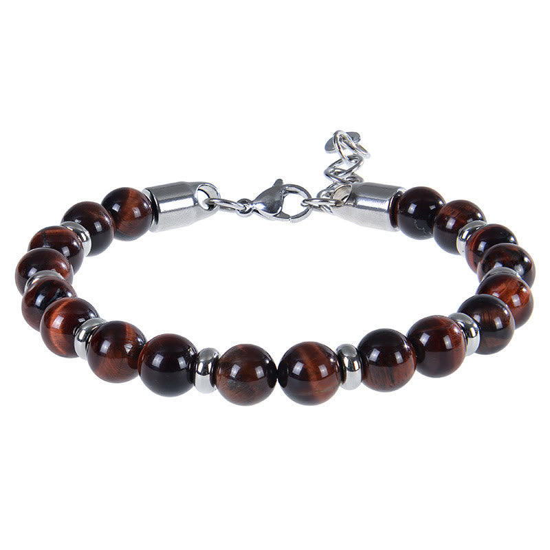 Wear FengShui Tiger Eye Various Natural Stone Beads Protection Bracelet