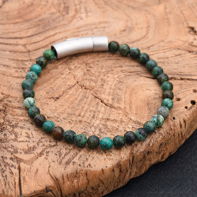 Wear FengShui Turquoise Black Glitter Stone Tiger Eye Positive Bracelet