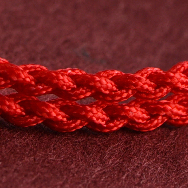 Wear FengShui Gourd Peach Wood Rope Adjustable Wealth Luck Bracelet