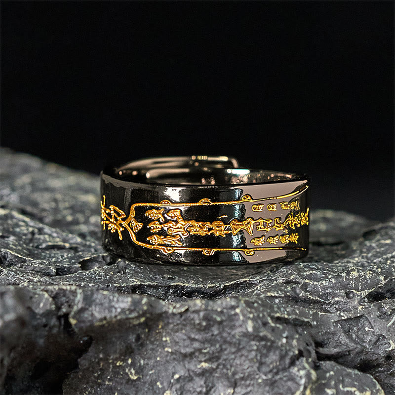 Wear FengShui Copper Word Adjustable Balance Ring