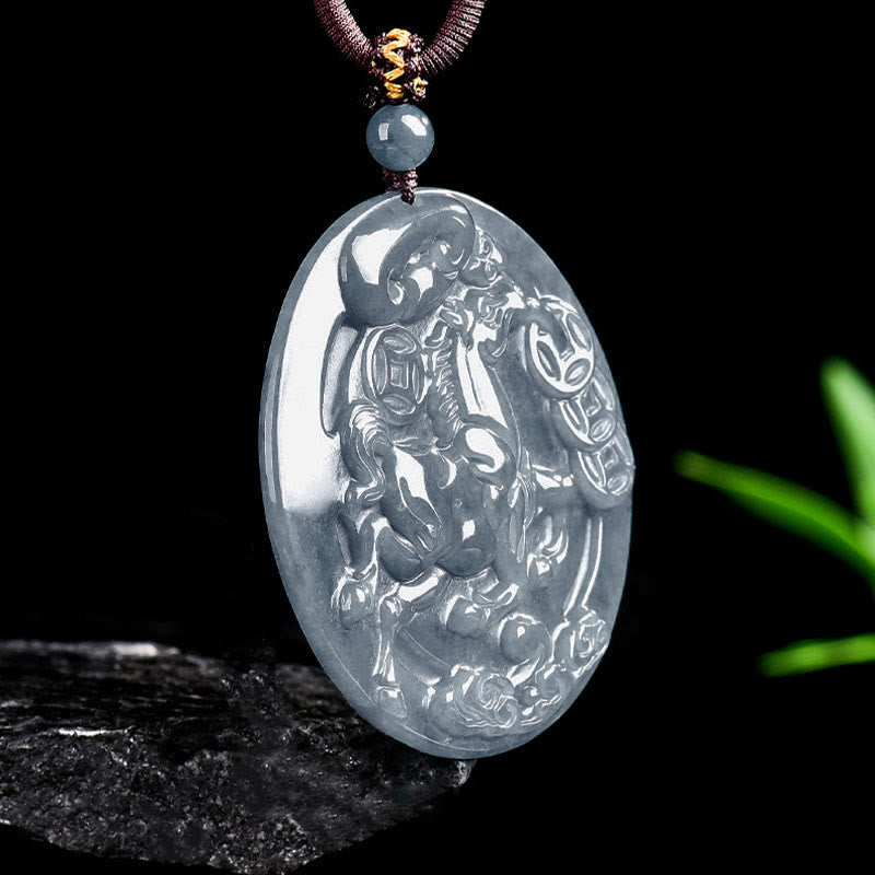 Wear FengShui Year Of The Horse Jade Prosperity Abundance Necklace Pendants