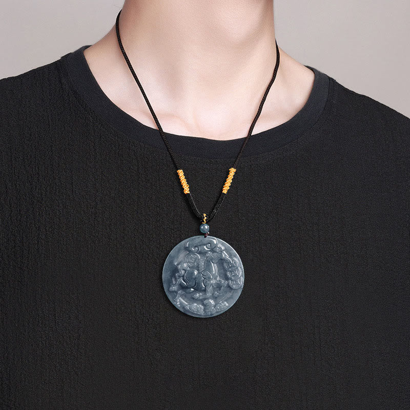 Wear FengShui Year Of The Horse Jade Prosperity Abundance Necklace Pendants