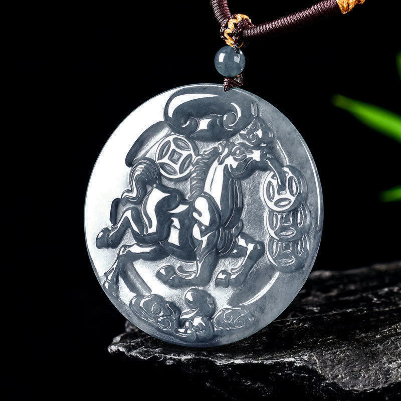 Wear FengShui Year Of The Horse Jade Prosperity Abundance Necklace Pendants