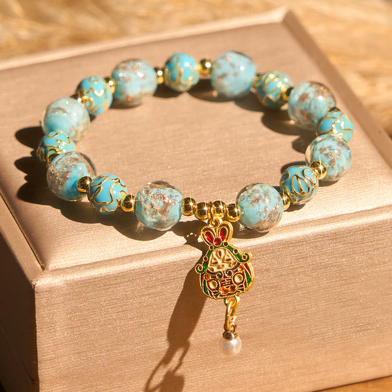 Wear FengShui Rabbit Liuli Glass Luck Bracelet