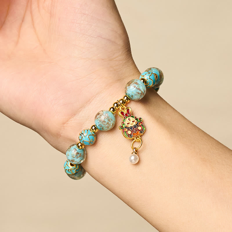 Wear FengShui Rabbit Liuli Glass Luck Bracelet
