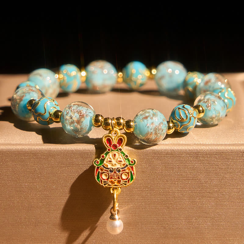 Wear FengShui Rabbit Liuli Glass Luck Bracelet