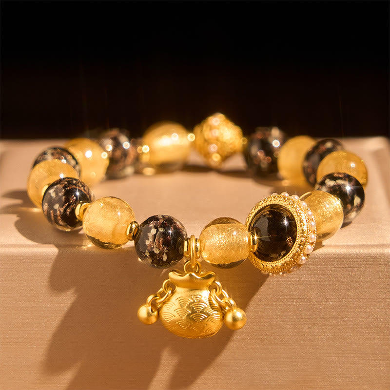 Wear FengShui Fu Character Liuli Glass Blessings Bracelet