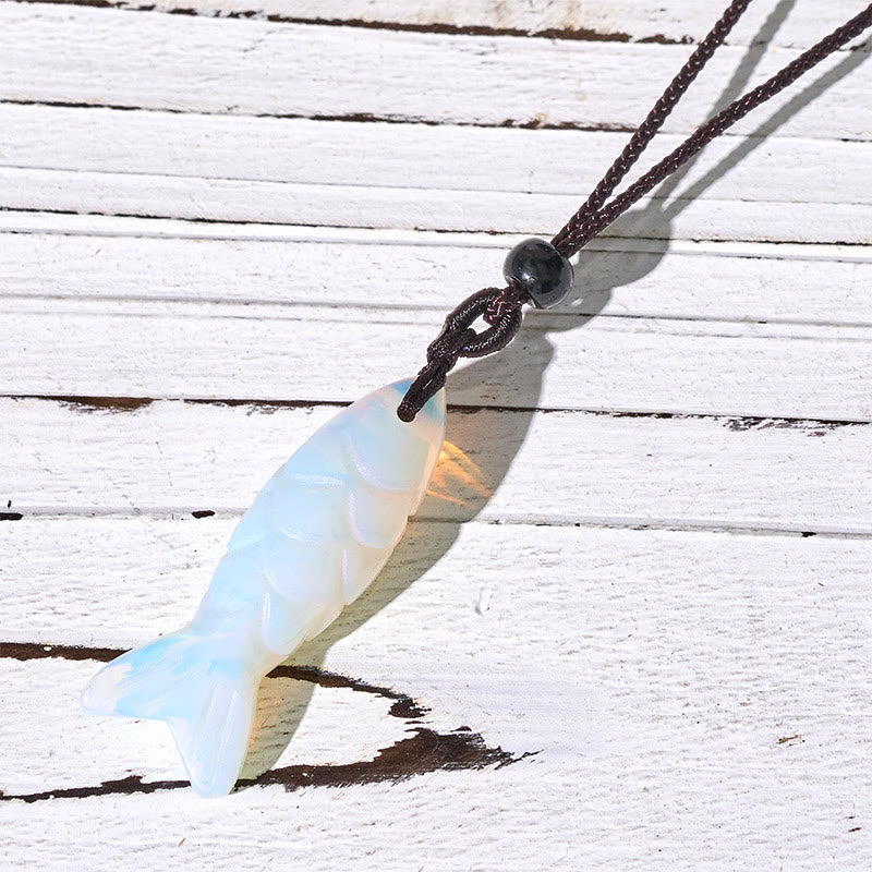 Wear FengShui Carving Koi Fish Pink Crystal Indian Agate Amethyst Warmth Prosperity Necklace Pendant