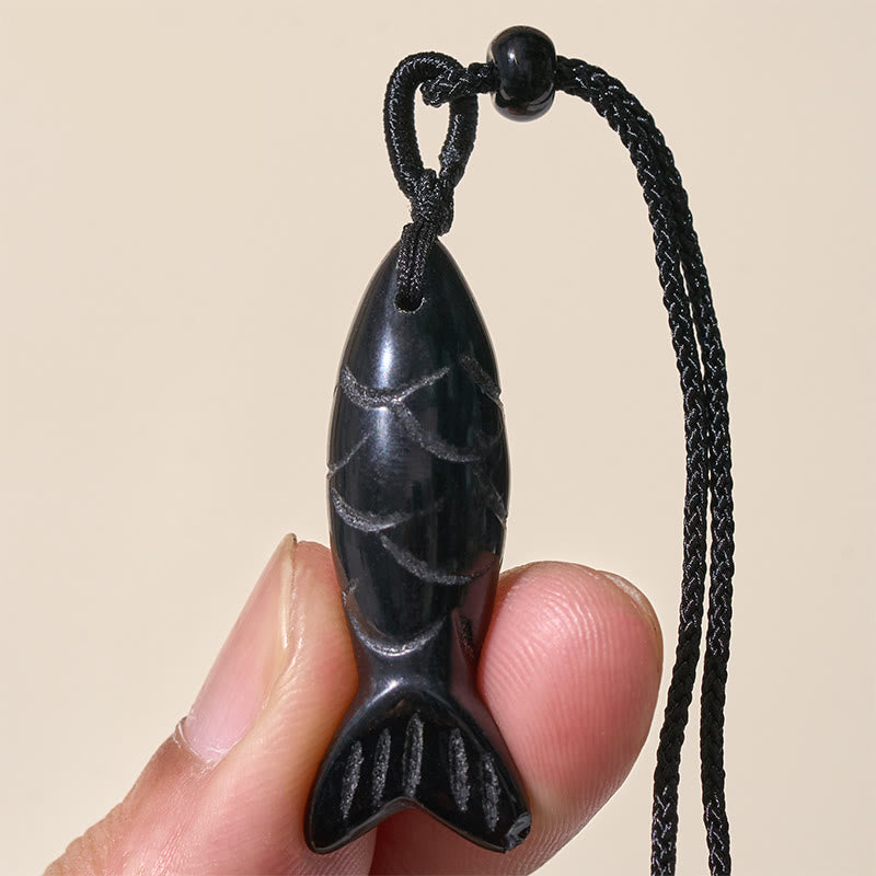 Wear FengShui Carving Koi Fish Pink Crystal Indian Agate Amethyst Warmth Prosperity Necklace Pendant