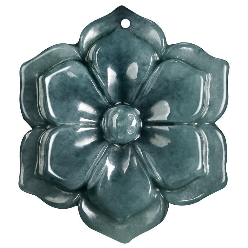 Wear FengShui Peach Blossom Jade Prosperity Necklace Pendants