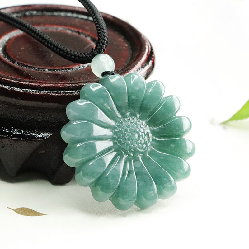 Wear FengShui Sunflower Jade Abundance Necklace Pendants
