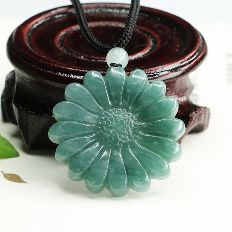 Wear FengShui Sunflower Jade Abundance Necklace Pendants