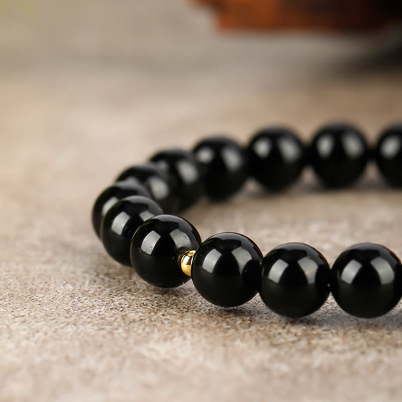 Wear FengShui Year Of The Horse Black Obsidian Strength Bracelet