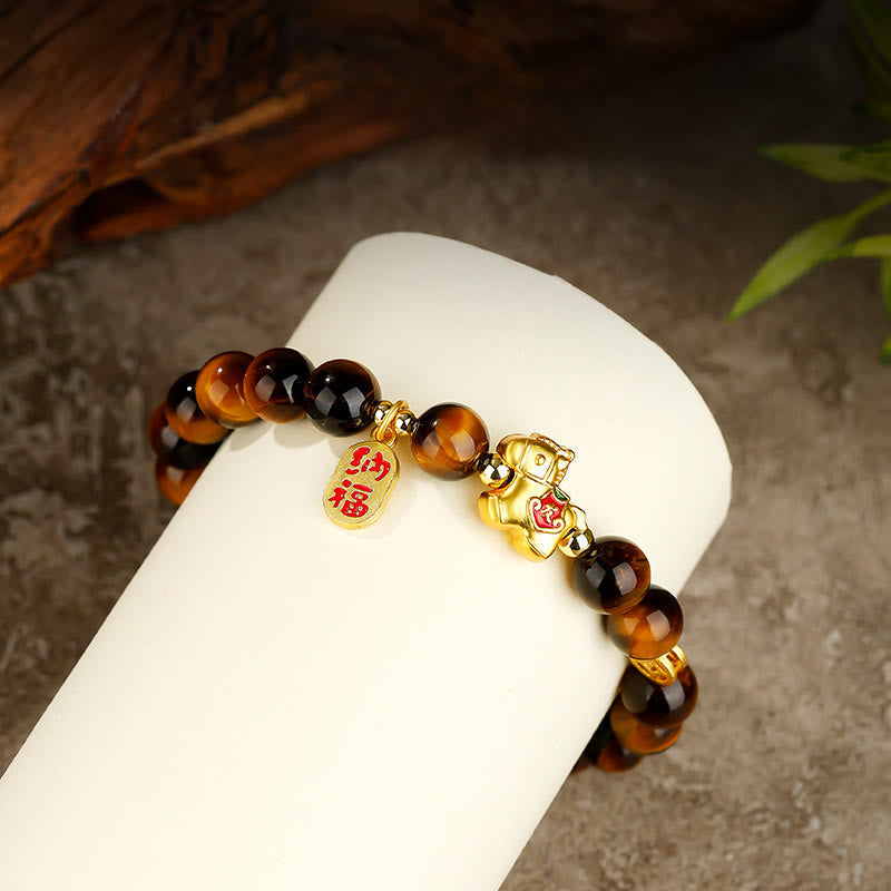 Wear FengShui Year Of The Horse Tiger Eye Courage Bracelet