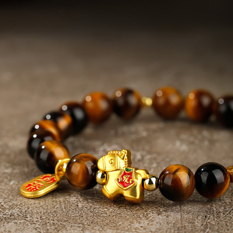 Wear FengShui Year Of The Horse Tiger Eye Courage Bracelet