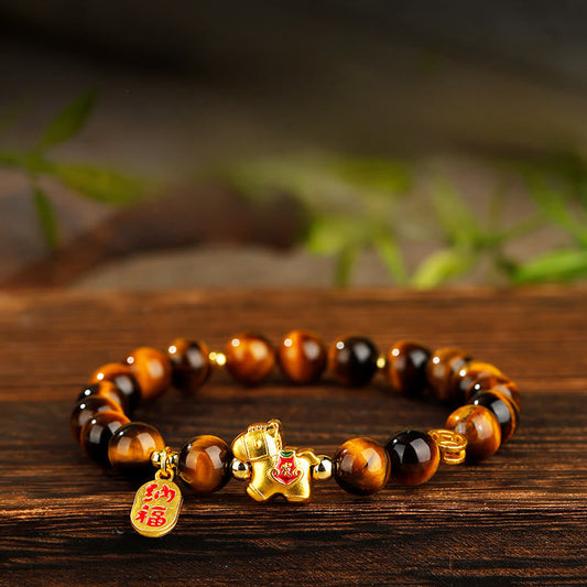 Wear FengShui Year Of The Horse Tiger Eye Courage Bracelet