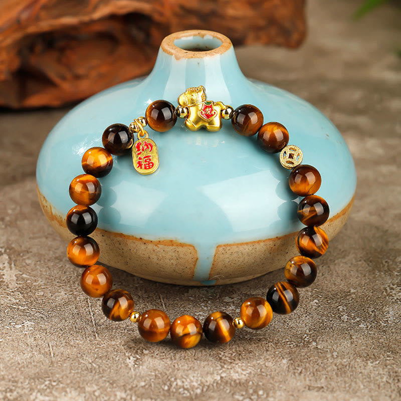 Wear FengShui Year Of The Horse Tiger Eye Courage Bracelet