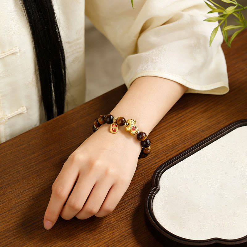 Wear FengShui Year Of The Horse Tiger Eye Courage Bracelet