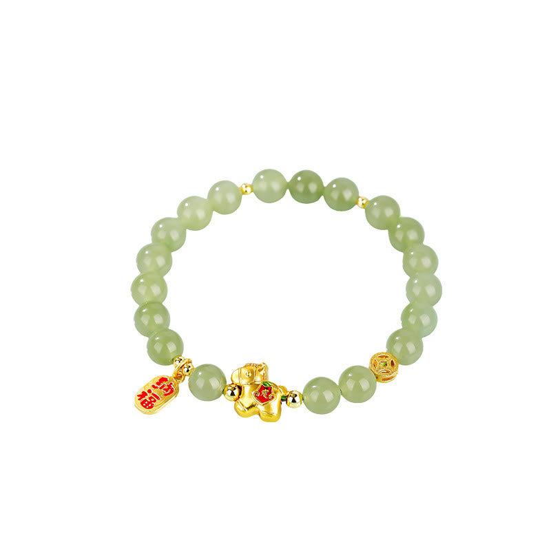 Wear FengShui Year Of The Horse Hetian Jade Abundance Bracelet