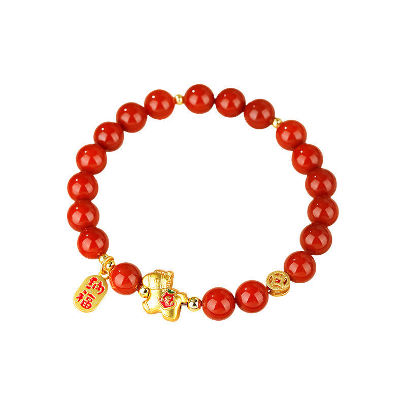 Wear FengShui Year Of The Horse South Red Agate Success Bracelet