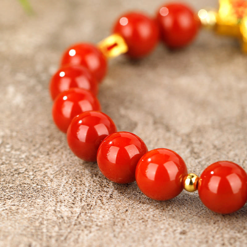 Wear FengShui Year Of The Horse South Red Agate Success Bracelet