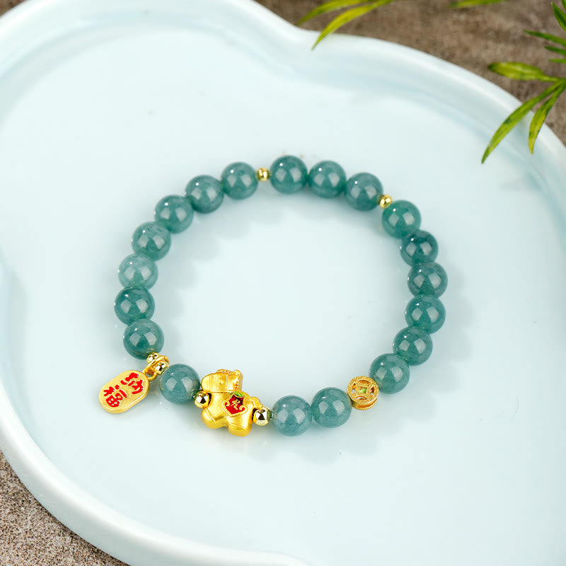 Wear FengShui Year Of The Horse Jade Prosperity Abundance Bracelet