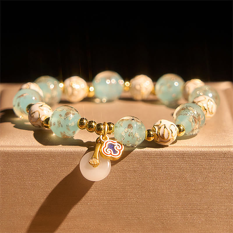 Wear FengShui Blue Liuli Glass Blessings Bracelet