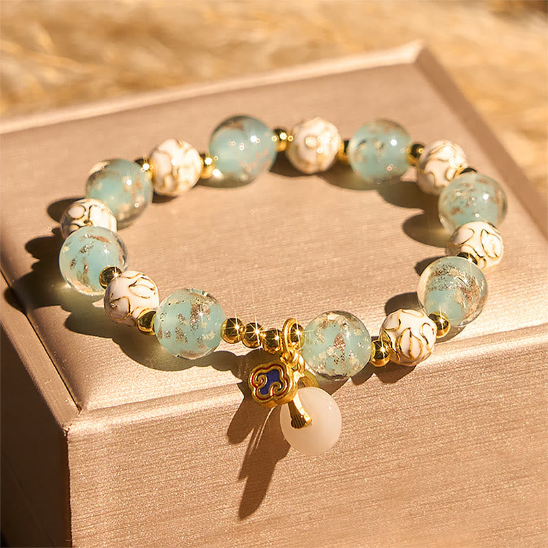 Wear FengShui Blue Liuli Glass Blessings Bracelet