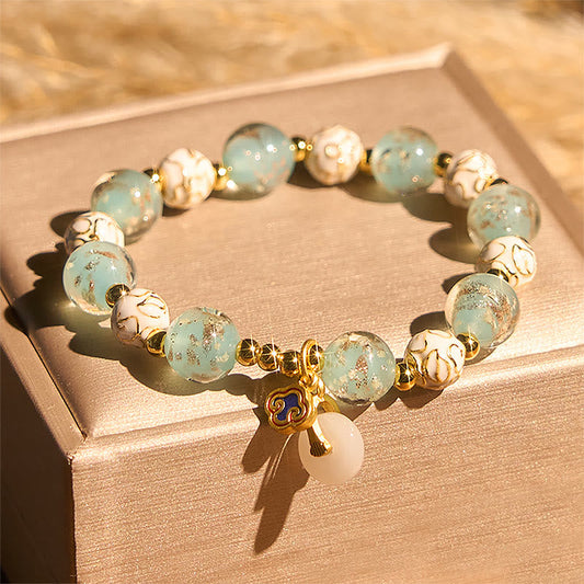 Wear FengShui Blue Liuli Glass Blessings Bracelet