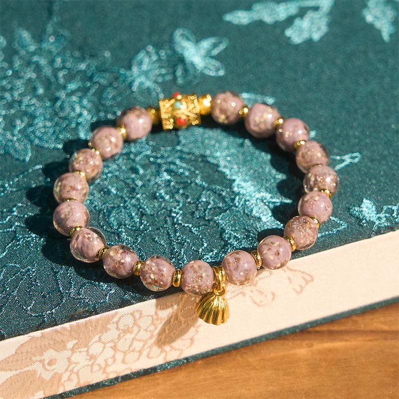 Wear FengShui Purple Liuli Glass Luck Bracelet