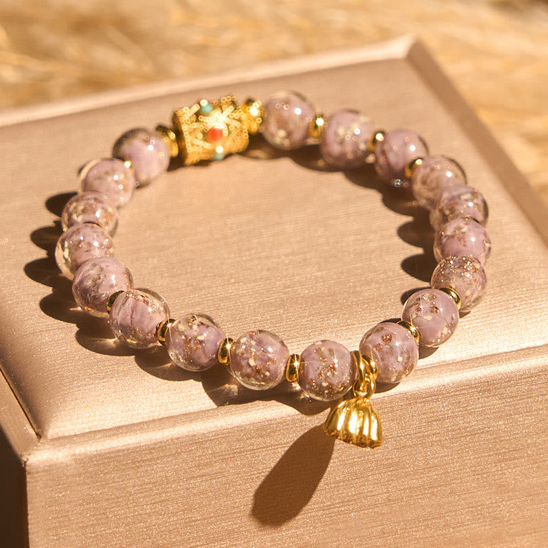 Wear FengShui Purple Liuli Glass Luck Bracelet