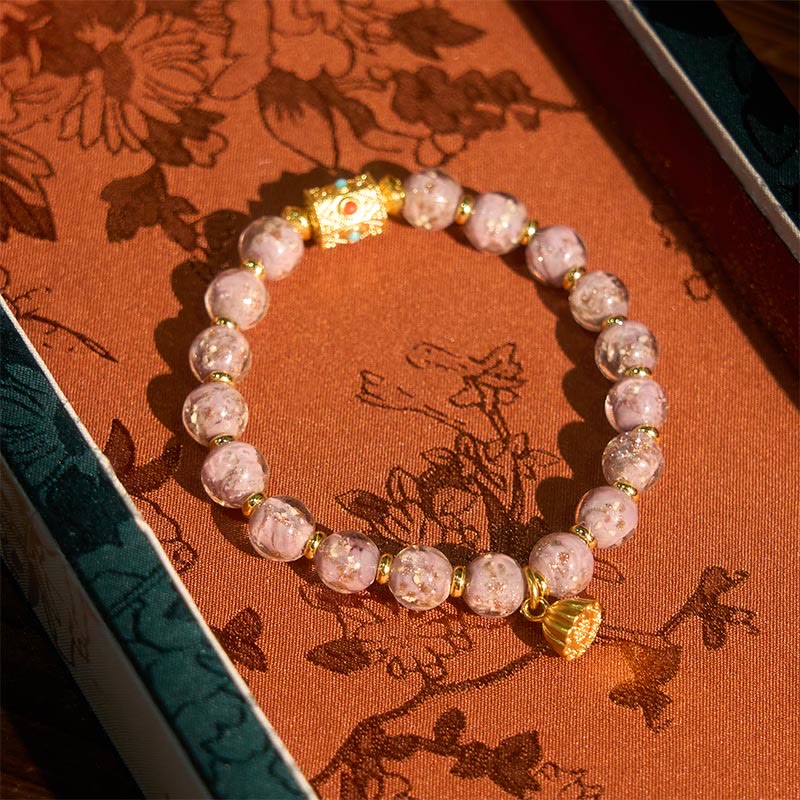 Wear FengShui Purple Liuli Glass Luck Bracelet