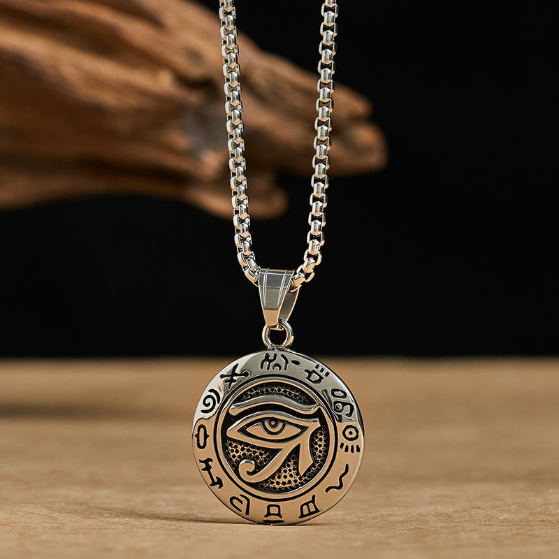 Wear FengShui Titanium Steel Evil Eye Balance Necklace Pendants
