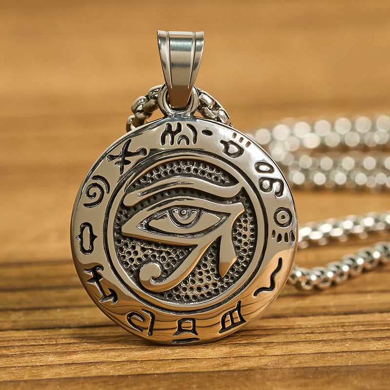 Wear FengShui Titanium Steel Evil Eye Balance Necklace Pendants
