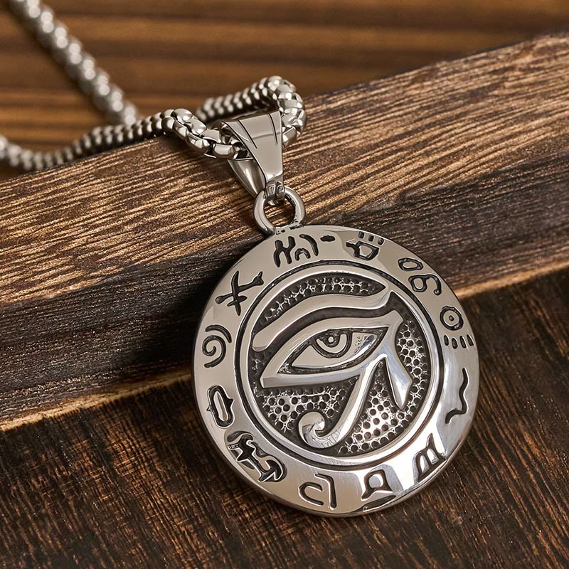 Wear FengShui Titanium Steel Evil Eye Balance Necklace Pendants