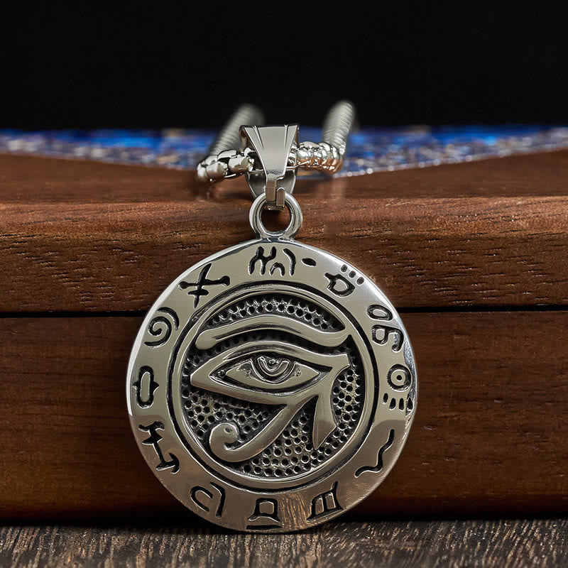 Wear FengShui Titanium Steel Evil Eye Balance Necklace Pendants