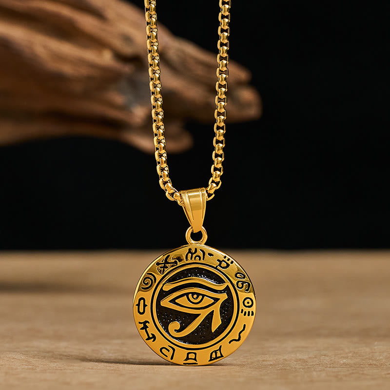 Wear FengShui Titanium Steel Evil Eye Balance Necklace Pendants